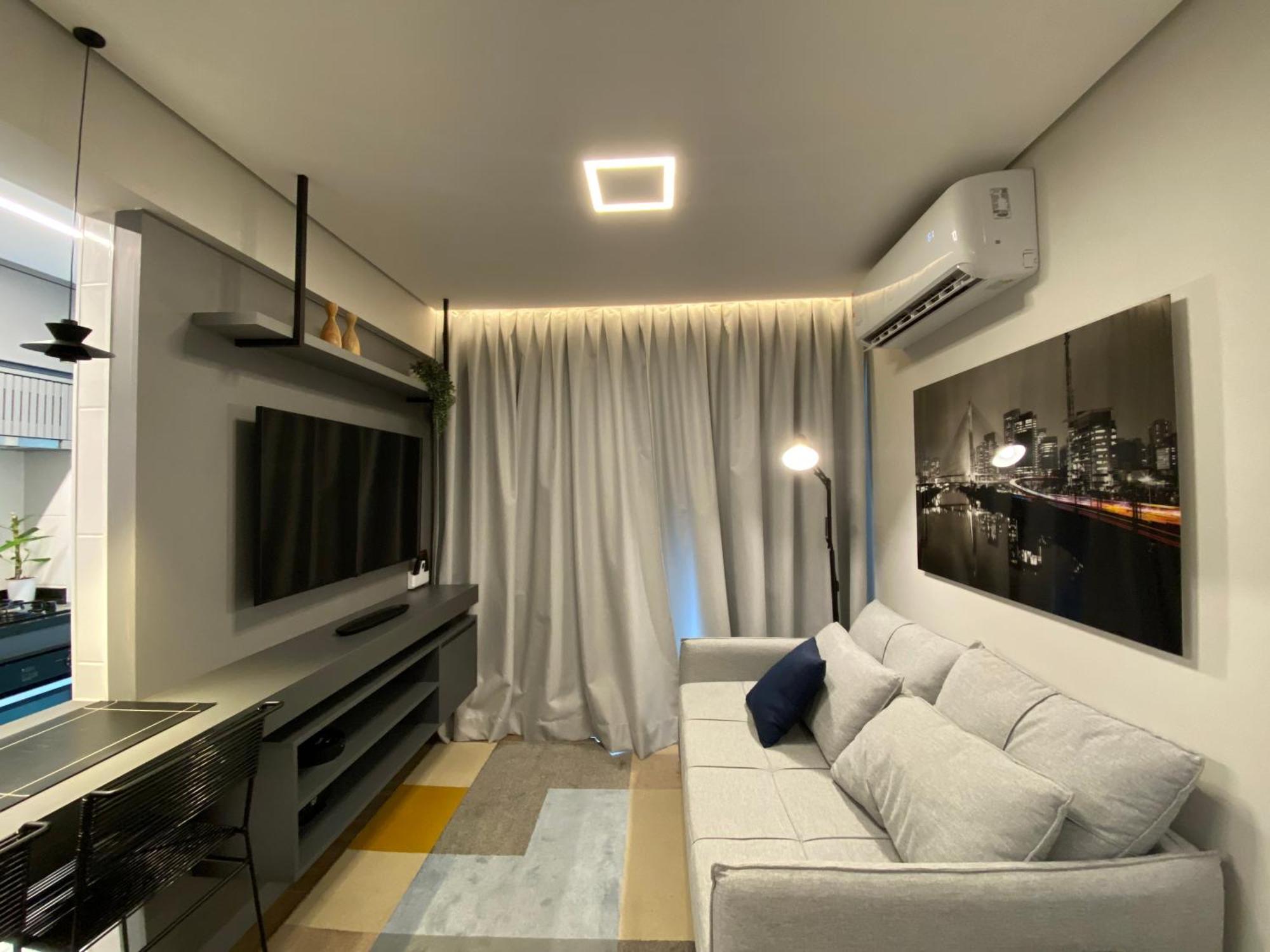 Essenza 360º Air Sky Line, Que Vista! 1 Dorm Brook Apartamento